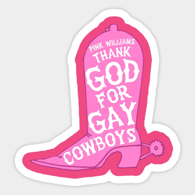Gay Cowboy Boot Sticker by Pink's Mercantile  